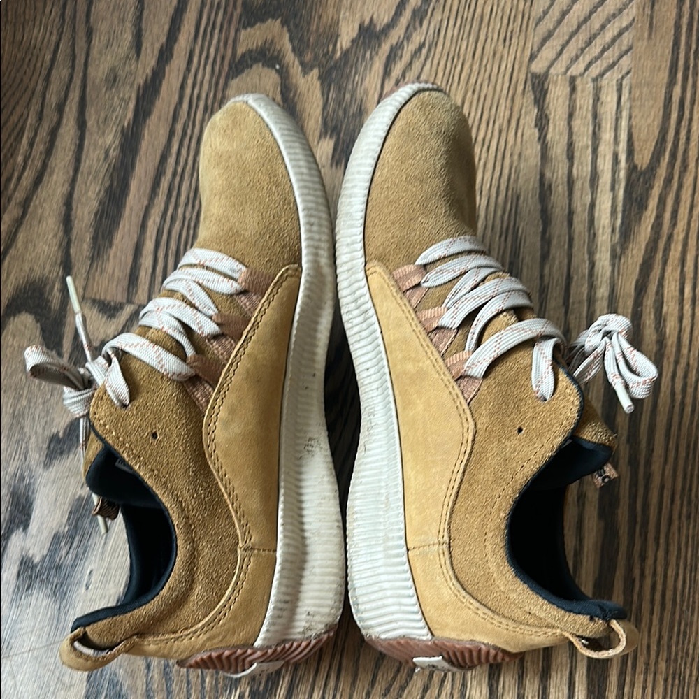 Sorel women’s waterproof Suede Casual Sneakers in Tan Sz 8 - Picture 8 of 10